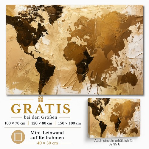 Leinwand bilder xxl weltkarte - leinwand,