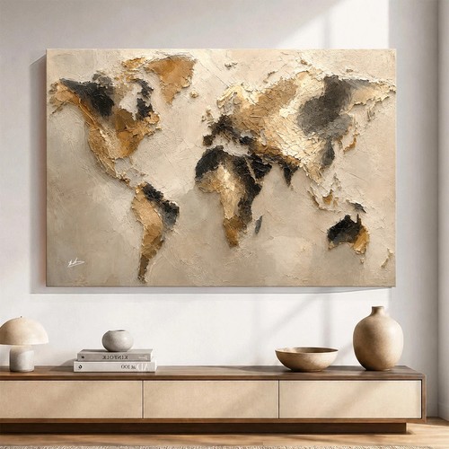 Leinwand bilder xxl - leinwand, weltkarte
