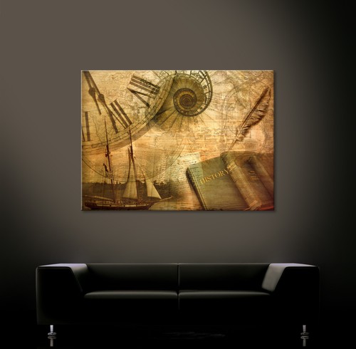 History weltkarte leinwand - history,