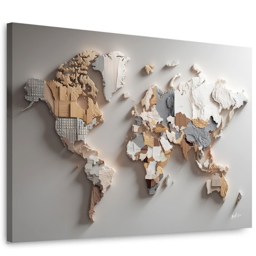 Weltkarte leinwand bild - bild, xxl