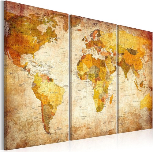 Weltkarte leinwandbild - weltkarte,