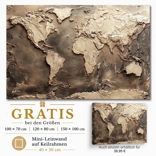 Leinwand bilder xxl weltkarte - bilder,