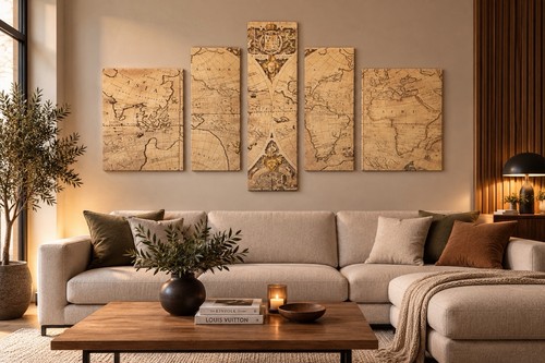 Xxl weltkarte leinwandbild - weltkarte,